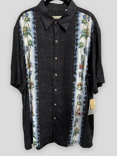 Hawaiian Batik Bay Black Shirt Size M Cars & Palm Trees Surfer 100% Rayon. Brand new with tags. Please see last picture for actual measurements and compare to a similar item you own to help ensure a great fit. I will ship this item out via USPS with a tracking number for confirmation I ship items out EVERY DAY so EXPECT a QUICK delivery! Please feel free to ask any questions you may have I answer most questions instantly Black Hawaiian Printed Shirt, Fitted Black Printed Hawaiian Shirt, Black Relaxed Fit Hawaiian Shirt, Black Cotton Hawaiian Shirt, Relaxed Fit Short Sleeve Batik Print Top, Relaxed Fit Short Sleeve Top With Batik Print, Relaxed Fit Batik Print Top With Short Sleeves, Relaxed Fit Short Sleeve Batik Top, Black Relaxed Fit Hawaiian Camp Shirt