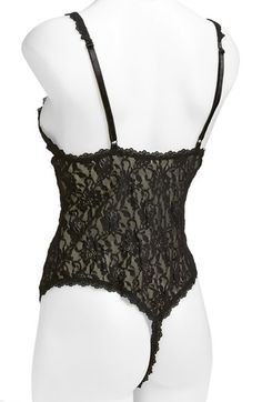 Product Image 2 Lace Bodysuit With Built-in Bra For Night Out, Backless Lace Trim Bodysuit For Night Out, Stretch Lace Backless Bodysuit, Lace Backless Bodysuit With Lined Body, Backless Lace Bodysuit With Lined Body, Fitted T-back Bodysuit With Adjustable Straps, Lace Bodysuit With Lined Body For Night Out, Black Underwire Bodysuit With Lace Closure, Lace Backless Bodysuit With Lace Trim