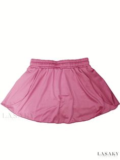 Lasaky - Magenta Womens Activewear: High-waisted 2-in-1 Drawstring Tennis Skirts and Summer Fitness Yoga Sports Shorts Stretch Skirt For Gym In Summer, Stretch Skirt For Summer Gym, Solid Color Workout Skirt With Elastic Waistband, Solid Workout Skirt With Elastic Waistband, Summer Stretch Tennis Skirt For Training, Stretch Tennis Skirt For Summer Training, Summer Workout Skirted Bottoms, Sports Skirt Bottoms For Summer, Summer Training Stretch Tennis Skirt