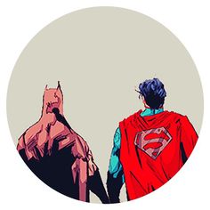 two people in red capes facing each other