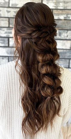 trendy half up, easy half up half down, everyday hairstyle, textured half up half down hairstyle, half up wedding hair, half up half down wedding hair, wedding hairstyles, hair down wedding, half up bridal hairstyles #halfuphairstyle Up Bridal Hairstyles, Up Wedding Hair, Hairstyles Twist, Half Up Half Down Wedding Hair, Bridal Hair Half Up, Half Up Half Down Hairstyle, Down Hairstyle