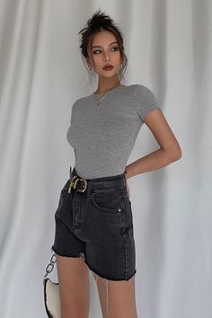 Item Type: BottomsMaterial: DenimPattern: PlainColor: White. Gray. Light Blue. Dark Blue. BlackSize: XS. S.M.L Size (CM): Length Hip Waist Thigh XS 34 82 58 50 S 35 86 62 52 M 36 90 66 54 L 37 94 70 56 Trendy Gray Cotton Jean Shorts, Trendy Gray Jean Shorts For Spring, Casual Gray Jean Shorts For Spring, Denim Pattern, Denim Patterns, Rhinestone Dress, Plain Color, Gray Light, Denim Shorts Women