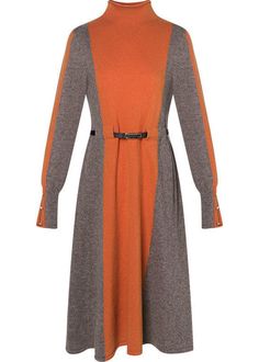 Stylish Orange High Neck Patchwork Knit Cinch Sweater Dress WinterFabric: Knit BlendedSize & Fit: Fit: This garment fits true to size.Length: Size M measures 38.22"from shoulder to hemBust: Great for any cup size. Waist: Loose Fit. Comfortable room throughout midsection.Hip: Loose Fit - room for hips. Hand Wash Cold. Sweater Dress Winter, Patchwork Knit, Dress Winter, Comfortable Room, Cup Size, Winter Dresses, Sweater Dress, High Neck, Loose Fitting