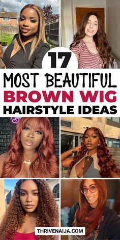 Upgrade your look with the most elegant brown wig hairstyle ideas! 🤩 From casual everyday looks to head-turning glam styles, these wigs will transform your vibe instantly. Check it out now and save this pin for your next hairstyle inspo! 🌸✨