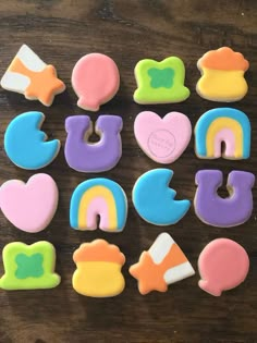 some cookies that are shaped like letters and numbers