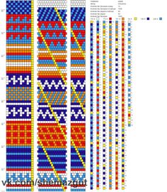 the cross stitch pattern is shown in different colors