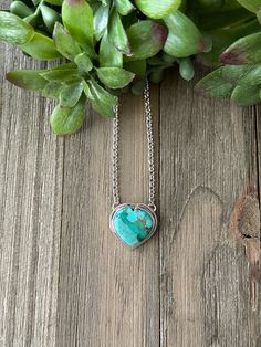 Southwest Made Turquoise Sterling Silver Heart Necklace. It measures 24 inches long with hang while the chain by itself measures 22 inches long. Signed by the artist and stamped sterling silver. Thank you for checking out my store, if you have any questions please contact me!! Exported By ExportYourStore :) SKU:448322976156_EAD6* Green Turquoise Necklace Stamped 925 For Gift, Green Turquoise Necklace Gift, Turquoise Round Pendant Necklace For Anniversary, Green Turquoise Necklace Gift Stamped 925, Turquoise Heart Pendant Necklace For Anniversary, Sterling Silver Turquoise Necklace With Adjustable Chain, Turquoise Pendant Necklaces For Anniversary, Turquoise Heart Necklaces For Gift, Sterling Silver Turquoise Necklace With Heart Charm As Gift