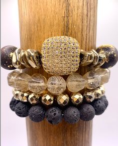 Beautiful Wooden Beads with Gold Accents Irregular Pyrite With Square Cz Bead. Lemon Quartz Bracelet Round faceted Gold Hematite Bead Round Black Lava Rock Bead Adjustable Gold Beaded Bracelets With Stones, Gold Beaded Bracelets With Stones, Gold Beaded Bracelets With Natural Stones, Luxury Beaded Bracelets With Faceted Beads, Luxury Faceted Beaded Bracelets, Luxury Gold Beaded Bracelet With Gemstones, Luxury Gold Beaded Bracelets With Gemstones, Gold Beaded Rondelle Crystal Bracelet, Luxury Beaded Rondelle Bracelets