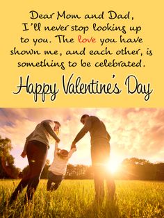 a happy valentine's day card with two people holding hands