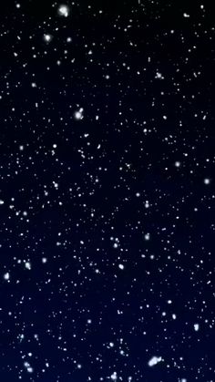 the night sky is full of snow and stars