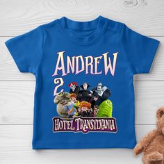 Hotel Transylvania Birthday Shirt, Hotel Transylvania Family Shirt, Dracula Birthday Family Shirt, Hotel Transylvania Family Party Shirt D1KY03 👏CONGRATULATIONS You have found an online shop with reasonable prices, amazing quality, and fast shipping  We offer shirts for VACATIONS, HOLIDAYS, EVENTS, FAMILY REUNIONS, BIRTHDAYS, MOTHER'S DAY, FATHER'S DAY, GRADUATIONS, FUNNY T-SHIRTS as well as CUSTOM T-SHIRTS.  💖Description💖  --About this T-shirt--  👉Our Adult Unisex T-Shirt brand is BELLA CAN Blue Themed Shirt With Character Print, Blue Short Sleeve Themed Shirt, Blue Pre-shrunk Shirt For Birthday, Blue Shirt With Character Print For Birthday, Hotel Transylvania Birthday, Hotel Transylvania, Family Reunions, Family Party, Family Shirt