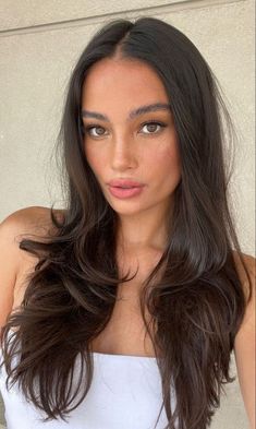 Pelo Chocolate, Brown Hair Trends, Kelsey Merritt, Dark Brunette Hair, Dark Brunette