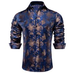 This is the perfect shirt for any man who wants to look stylish and sophisticated. The paisley print is elegant and timeless, and the shirt fits comfortably and looks great on anyone. Whether you're dressing up for a special event or just want to feel your best, this is the shirt for you. Handmade 100% Silk Paisley Dry Clean Only We offer: | FREE RETURNS| 1-YEAR WARRANTY| 30-DAY MONEY-BACK GUARANTEE| 100% SECURE CHECKOUT Festive Fitted Shirt For Semi-formal Occasions, Festive Fitted Semi-formal Shirt, Elegant Festive Party Shirt, Fitted Festive Semi-formal Top, Formal Button-up Shirt With Floral Print, Formal Floral Print Button-up Shirt, Fitted Long Sleeve Shirt For Festive Season, Fitted Long Sleeve Festive Shirt, Festive Fitted Elegant Shirt