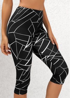 Color:Black;Size:S;Size:M;Size:L;Size:XL;Size:2XL;Package Contents:1 X Leggings; Black Knee-length Capris For Summer, Black Summer Yoga Leggings, Black High Stretch Capri Length Capris, High Waist Black Capris For Summer, Trendy Black Leggings For Summer, Trendy Black Summer Leggings, Black Capri Length Leggings For Spring, Elastic Waist Leggings, Beach Bridesmaid Dresses