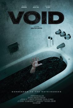 a movie poster with a hand reaching out of a bathtub in the middle of it