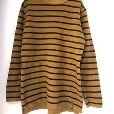 Brand New With Tags Zara Boys Sweater Sz 9 Zara Striped Long Sleeve Sweater, Casual Striped Zara Sweater, Zara Cotton Sweater For Fall, Casual Yellow Winter Tops, Casual Yellow Ribbed Sweater, Casual Cotton Zara Sweater, Zara Casual Winter Tops, Casual Zara Tops For Winter, Zara Cotton Long Sleeve Sweater