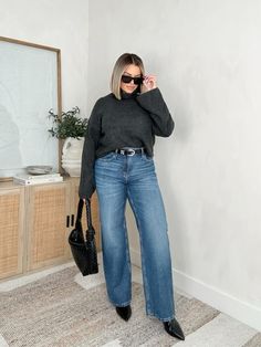 Sweater L  Jeans 31    Follow my shop @shaynaslife on the @shop.LTK app to shop this post and get my exclusive app-only content!  #liketkit #LTKFindsUnder50 #LTKMidsize #LTKFindsUnder100 @shop.ltk https://liketk.it/50rP8 Outfit Inspo Midsize, Business Casual Outfit, Midsize Fashion, Mob Wife, Fur Coats, Business Casual Outfits, Casual Outfit, Business Casual