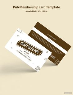 two business card templates with the words craft beer pub on them