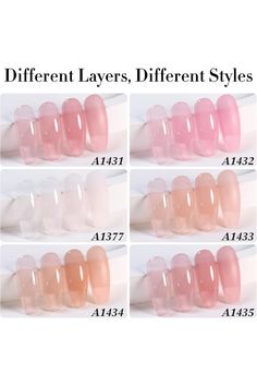 Double Rhythm Jelly Sheer Gel Nail Polish Set of 6 Colors Baby Light PastelMilky UV Nail Polish Starter Kit Art DIY Salon Home (Purple Pink Nude,Kit 38) Diy Salon, Baby Light, Gel Nail Polish Set, Gel Nail, Gel Nail Polish, Starter Kit