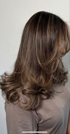 Gf Initial Haircut, Dark Brown Hair With Partial Highlights, Dark Blonde Highlights On Brown Hair, Natural Brown Highlights, Brownish Hair, Highlights On Dark Hair, Warm Balayage, Partial Highlights, Black Hair Balayage