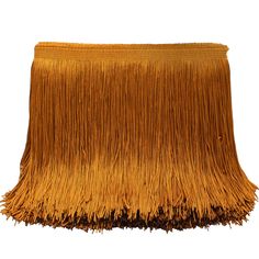 an orange fringe on a white background