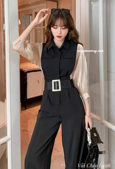 Outfit Celana, Korean Casual Outfits, Elegante Casual, Classy Work Outfits, Korean Fashion Trends, Stylish Work Outfits