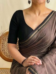 Saree Styles Cotton, Free Size Blouse, Saree Wearing Styles, Simple Saree Designs, Cotton Saree Blouse Designs, Cotton Saree Blouse, New Saree Blouse Designs, Latest Model Blouse Designs