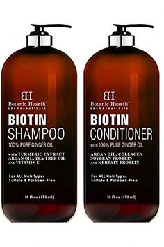 Amazon.com : BOTANIC HEARTH Biotin Shampoo and Conditioner Set - with Ginger Oil & Keratin for Hair Loss and Thinning Hair - Fights Hair Loss, Sulfate Free, for Men and Women, (Packaging May Vary),16 fl oz each : Beauty & Personal Care Hair Shedding Remedies, Shower Products, Biotin Shampoo, How To Grow Your Hair Faster, Good Shampoo And Conditioner, Hair Cleanser, Shampoo And Conditioner Set, Hair Supplements, Ginger Oil