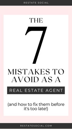 the 7 best ways to avoid real estate agent's social media use and how to fix them before it's too late