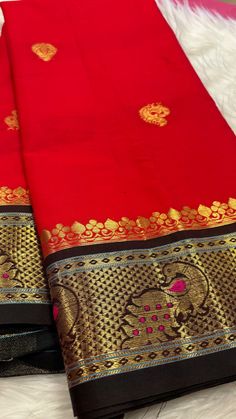 Introducing our stunning Semi Paithani Saree, a stylish and fashionable addition to any woman's wardrobe. Made from high-quality fabric, this saree features intricate fall pico work, adding a touch of elegance to the overall look. The vibrant color and intricate design make this saree perfect for any special occasion or cultural event. The lightweight fabric ensures comfort and ease of movement, while the traditional yet modern design makes it a versatile piece that can be styled in various ways Traditional Red Cotton Silk Churidar, Bollywood Style Paithani Silk Pre-draped Saree For Puja, Red Cotton Silk Lehenga With Pallu, Eid Paithani Silk Pre-draped Saree With Self Design, Red Paithani Silk Pre-draped Saree With Pallu, Red Paithani Silk Pre-draped Saree, Festive Pre-draped Saree In Paithani Silk With Traditional Patterns, Semi-stitched Paithani Silk Blouse Piece With Traditional Patterns, Red Paithani Silk Pre-draped Saree For Diwali