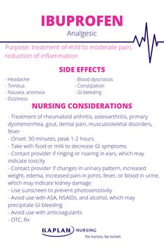 an info sheet with information on how to use ibuprofen in the body