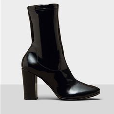 The Krystal Patent Leather Boot Is Kendall Jenner’s Favorite Boot. She’s Been Spotted Wearing Them Out Multiple Occasions For Both Casual And More Dresses Up Looks. Beautiful Patent Leather Boots That Hit Right Above The Ankle. It Has A Thick Heel, Which Makes The Boots Very Walkable. Worn A Handful Of Times With Minimal Wear And Scuff Marks On The Inner Facing Side Of The Boots (See Pictures). Comes With Original Shoe Box Fitted Ankle-high Patent Leather Heeled Boots, Black Ankle-high Patent Leather Boots, Knee-high Patent Leather Heeled Boots With Reinforced Heel, Black Patent Leather Platform Boots, Medium Width, Medium Width Patent Leather Ankle-high Heeled Boots, Patent Leather Boots, Favorite Boots, Thick Heels, Kenneth Cole