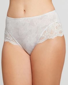 Dressing for a special occasion begins with layer one. This fitted high-rise panty has a leg-lengthening effect. Its 100% cotton gusset will help you to underneath your dress. | Belle Epoque Panty Lingerie for Women in Harmony, Size Medium by Fleur't from Wantable Chic Seamless White Bottoms, Chic White Seamless Bottoms, Elegant Stretch Pants With Short Length, Fitted Brief Bottoms For Spring, Summer Cotton Bottoms With Full Coverage, Feminine Stretch Short Bottoms, Elegant Seamless Summer Bottoms, Feminine Stretch Bottoms Short Length, High Waist Bottoms With Lace Trim For Daywear