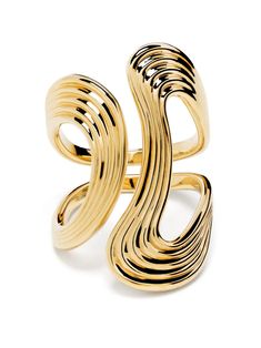 Fernando Jorge 18k Yellow Gold Stream Line Open Ring - Farfetch Open Ring Gold, Trendy Rings, Silver Jewellery Online, Gold Ring Designs, Trendy Ring, Demi Fine Jewelry, Diamonds And Gold, Gold Polish, Fine Earrings