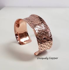 Rose Gold Copper Bangle Cuff Bracelet, Rose Gold Copper Cuff Bangle, Handmade Rose Gold Copper Cuff Bracelet, Hammered Rose Gold Cuff Bracelet Gift, Rose Gold Cuff Bracelet As A Gift, Rose Gold Cuff Bracelet Gift, Unique Rose Gold Bangle Bracelet, Sewing Tape Measure, Copper Bracelets