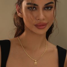 Personalize your own necklace with your initial, or surprise them with a customized gift. 18k Gold Chain, Rose Gold Metal, Cuban Chain, Letter Necklace, Precious Jewelry, Personalized Necklace, Gold Plated Silver, Stainless Steel Chain, Chain Lengths