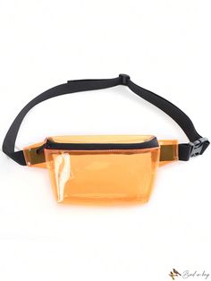 Bird in Bag - Tinyat Womens Clear Crossbody Bag - Orange Waterproof Waist Pack, Stadium Approved Clear Transparent Purse Bag measuring 12*12*6 - Ideal for Concerts, Sports Events, and Festivals Orange Nylon Bags For Outdoor Activities, Functional Orange Sports Bag, Casual Orange Sports Bag, Orange Rectangular Bag For Outdoor Activities, Rectangular Orange Bag For Outdoor Activities, Transparent Purse, Orange Bag, Bum Bag, Waist Pack