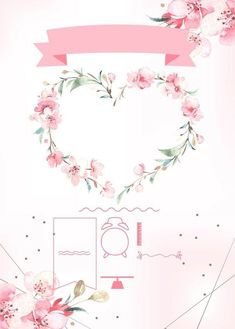 the pink flowers are arranged in a heart shape with a ribbon around it's neck