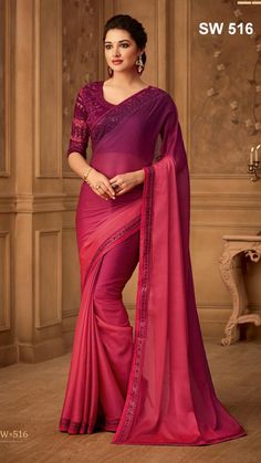 Chiffon Saree Blouse Design, Pink Silk Saree, Icon Fashion, Indian Sari Dress, Sari Dress, Silk Saree Blouse, Utsav Fashion