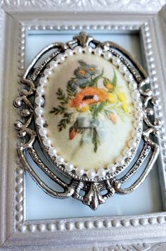 Beautiful Antique brooch that can be worn as a pendant as well.  Wear it as a lovely statement pendant,  enhance your wardrobe or add class and style to your purse or bag. 2.25 x 2 inches Pearl Frame, Shell Flowers, Victorian Pendants, Antique Brooches, Statement Pendant, Retro Art, Vintage Brooches, Vintage Floral, Faux Pearl