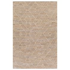 a beige rug with diamond shapes on it