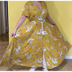 5 For $33 Sale Pick Any 5 Items With Symbol For $33. Add Them To Your Cart And Send Me The Offer. Check Back Often As Items Will Be Added Daily. Lots New With Tags. Yellow Floral V-Neck Maxi Dress In Size Xxl (Runs Small Fits More Like A L-Xl) Flowy Bottom With Small Slit In The Front Faux Buttons Along The Front Elastic Waistband Floral Maxidress Fit And Flare Pre Owned %100 Rayon Measurements Laying Flat: Armpit To Armpit 24" Waist 18" Shoulder To Bottom Hem 53" Floral Fit, Womens Maxi Dresses, Yellow Floral, Fit & Flare, Fit And Flare, Yellow White, Maxi Dress, Women Accessories, V Neck