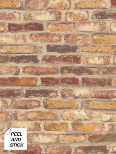 an old brick wall is shown in this image