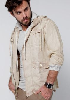 A news Summer 2020 Design from natural 100% Linen clothing natural Italian style jacket with detachable hoodie & button pockets #1514 Claudio Milano unique creative Italian Linen style fashion design Beige Cotton Outerwear With Double-lined Hood, Casual Linen Outerwear With Flap Pockets, Hooded Khaki Parka With Patch Pockets, Beige Hoodie With Adjustable Hood For Spring, Spring Beige Hoodie With Adjustable Hood, Casual Neutral Outerwear With Patch Pockets, Beige Hoodie For Spring, Hooded Beige Outerwear With Pockets, Beige Hoodie Outerwear For Spring