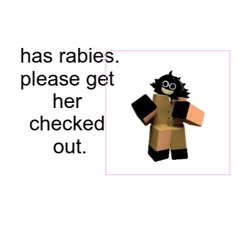 an image of a cartoon character that has rabies, please get her checked out