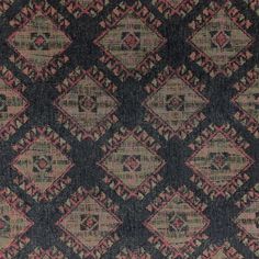 an old rug is shown with many different colors and patterns on it's surface