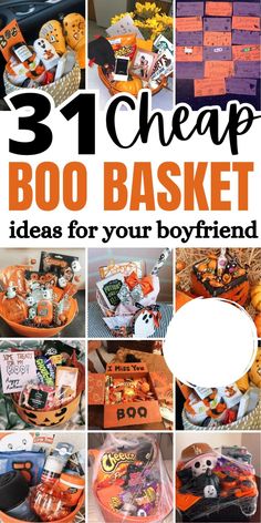 31 cheap boo - basket ideas for your boyfriend's halloween party and other fun activities