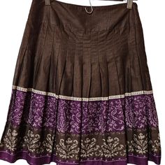 Pre-Owned In Excellent Condition With No Flaws Seen. Looks Brand New. Great Fairy Prairie Bohemian Cottagecore Gypsy Grunge Styles. Fully Lined And Pleated Bohemian Purple Tiered Skirt, Bohemian Tiered Purple Skirt, Bohemian Purple Lined Skirt, Purple Bohemian Lined Skirt, Bohemian Purple Mini Skirt, Purple Cottagecore, Skirt With Pleats, Bohemian Cottagecore, Cotton Midi Skirt