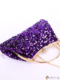 Bird in Bag - Fashionable Evening Party Clutch Bag by Aival Shi Deco Purple Bag, Color Violet, Party Clutch, Novelty Bags, Violet Purple, Bird In Bag, Evening Party, All Over Print, Clutch Bag