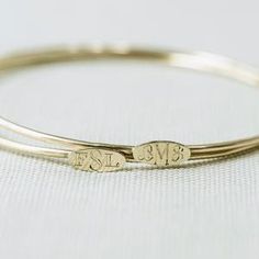 The Monogram – Yearly Company Classic Personalized Initials Bracelet, Classic Bracelets With Initials, Signature 14k Gold Wedding Jewelry, Minimalist Engraved Name Bangle Bracelet, 14k Gold Name Bracelet With Engraving Option, Classic Adjustable 14k Gold Name Bracelet, Classic Engraved Yellow Gold Name Bracelet, Classic Engraved Gold Bracelet For Personalized Gift, Luxury 14k Gold Name Bracelet With Initials